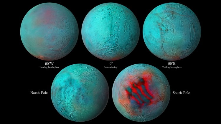 احتمال وجود یخ بر روی انسلادوس، قمر زحل